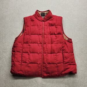 Pendleton Men's 3X Reversible Puffer Vest Red Flannel Lined Winter Outdoor